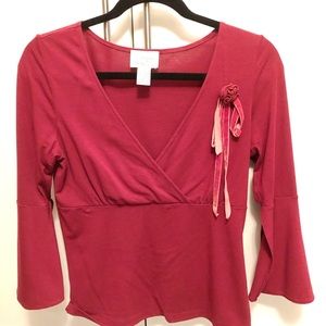 Ann Taylor LOFT burgundy top